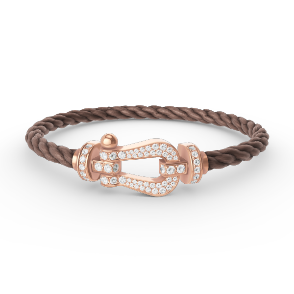 [moco jewelrys]FORCE LARGE HORSESHOE FULL DIAMOND BRACELET ROSE GOLD