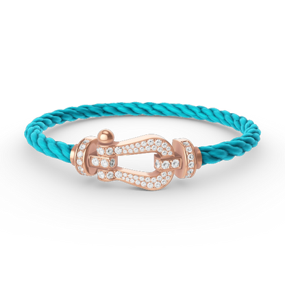 [moco jewelrys]FORCE LARGE HORSESHOE FULL DIAMOND BRACELET ROSE GOLD
