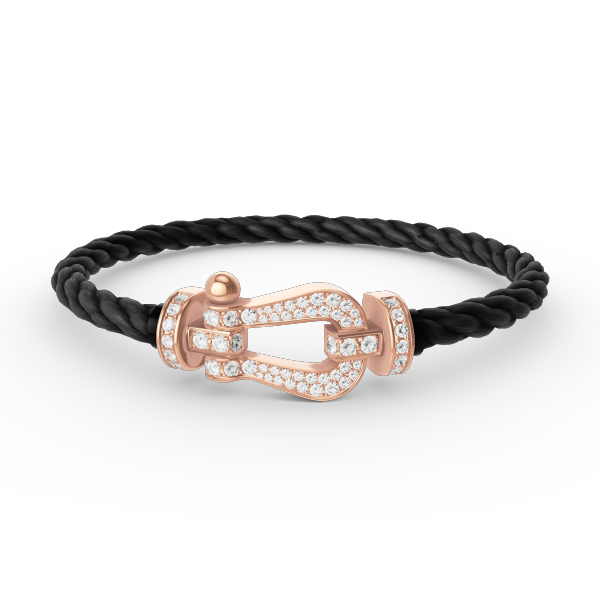 [moco jewelrys]FORCE LARGE HORSESHOE FULL DIAMOND BRACELET ROSE GOLD