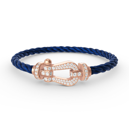 [moco jewelrys]FORCE LARGE HORSESHOE FULL DIAMOND BRACELET ROSE GOLD