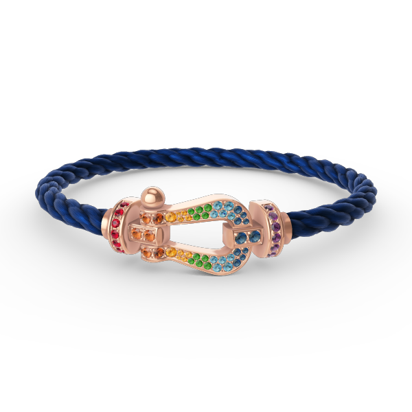 [moco jewelrys]FORCE LARGE HORSESHOE  COLORED DIAMOND BRACELET ROSE GOLD