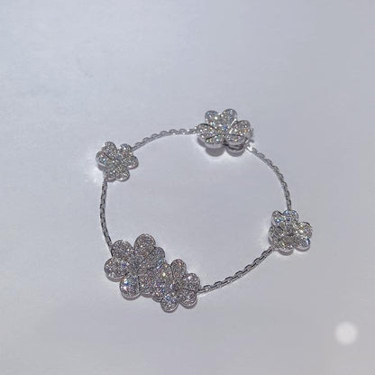 [moco jewelrys]FRIVOLE SILVER 5 FLOWERS BRACELET