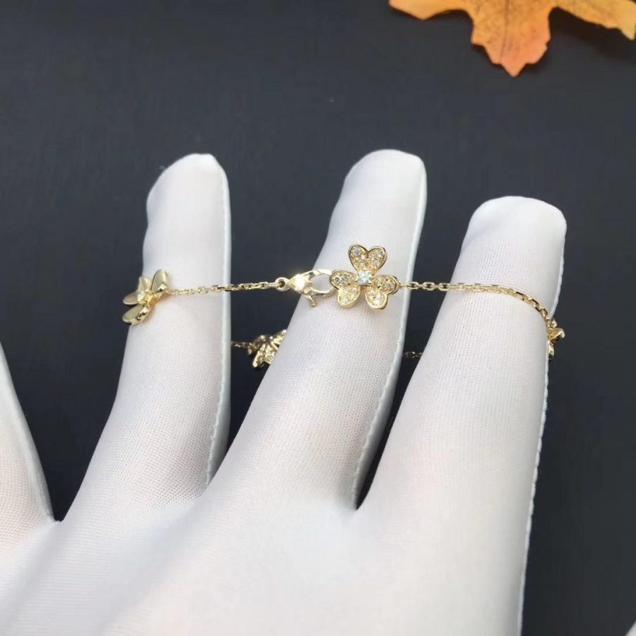 [moco jewelrys]FRIVOLE GOLD 5 FLOWERS BRACELET