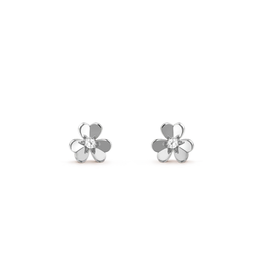 [moco jewelrys]FRIVOLE MINI SILVER FLOWER EARRINGS