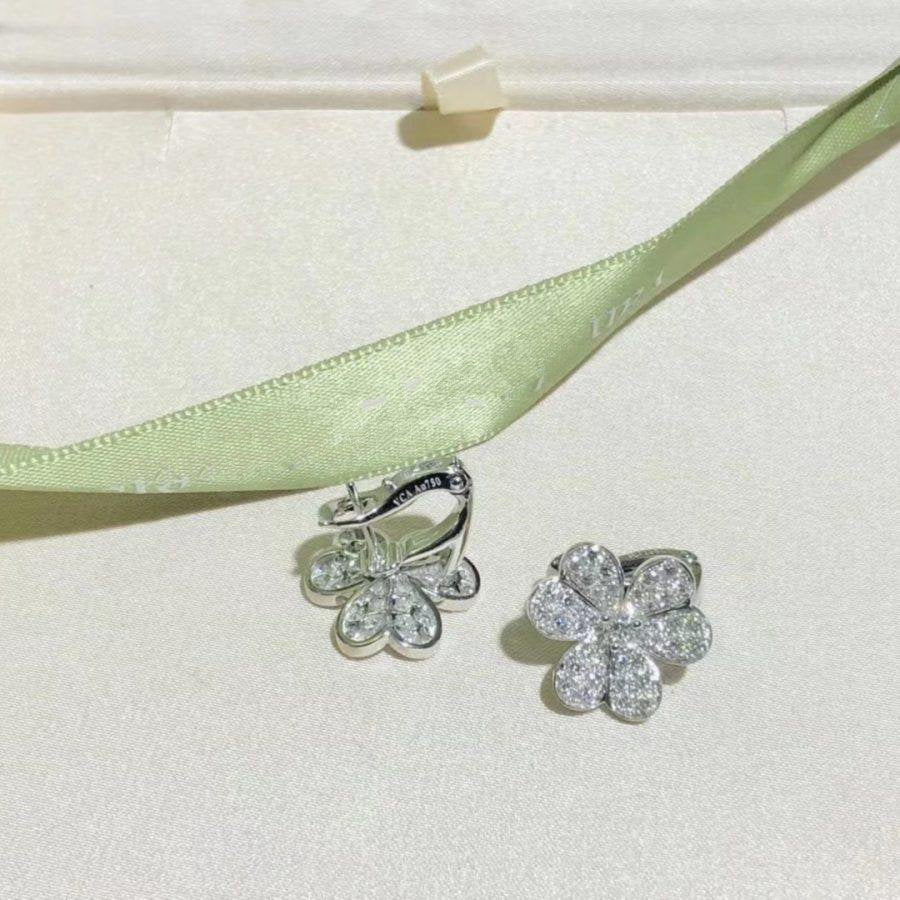 [moco jewelrys]FRIVOLE SILVER FLOWER DIAMOND EARRINGS