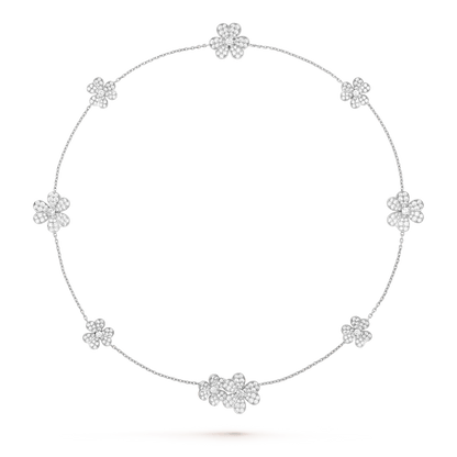 [moco jewelrys]FRIVOLE SILVER 9 FLOWERS NECKLACE