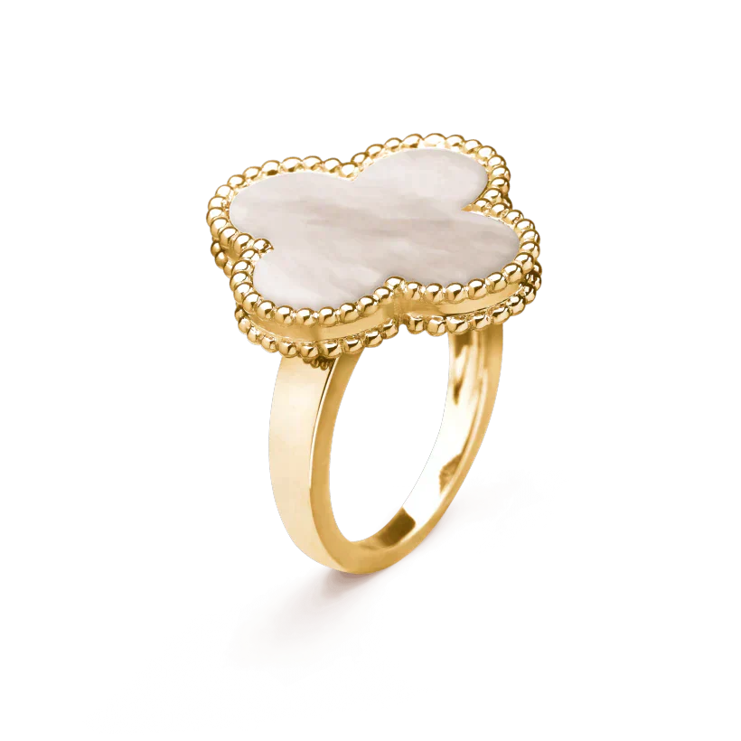 [moco jewelrys]CLOVER WHITE MOP RING
