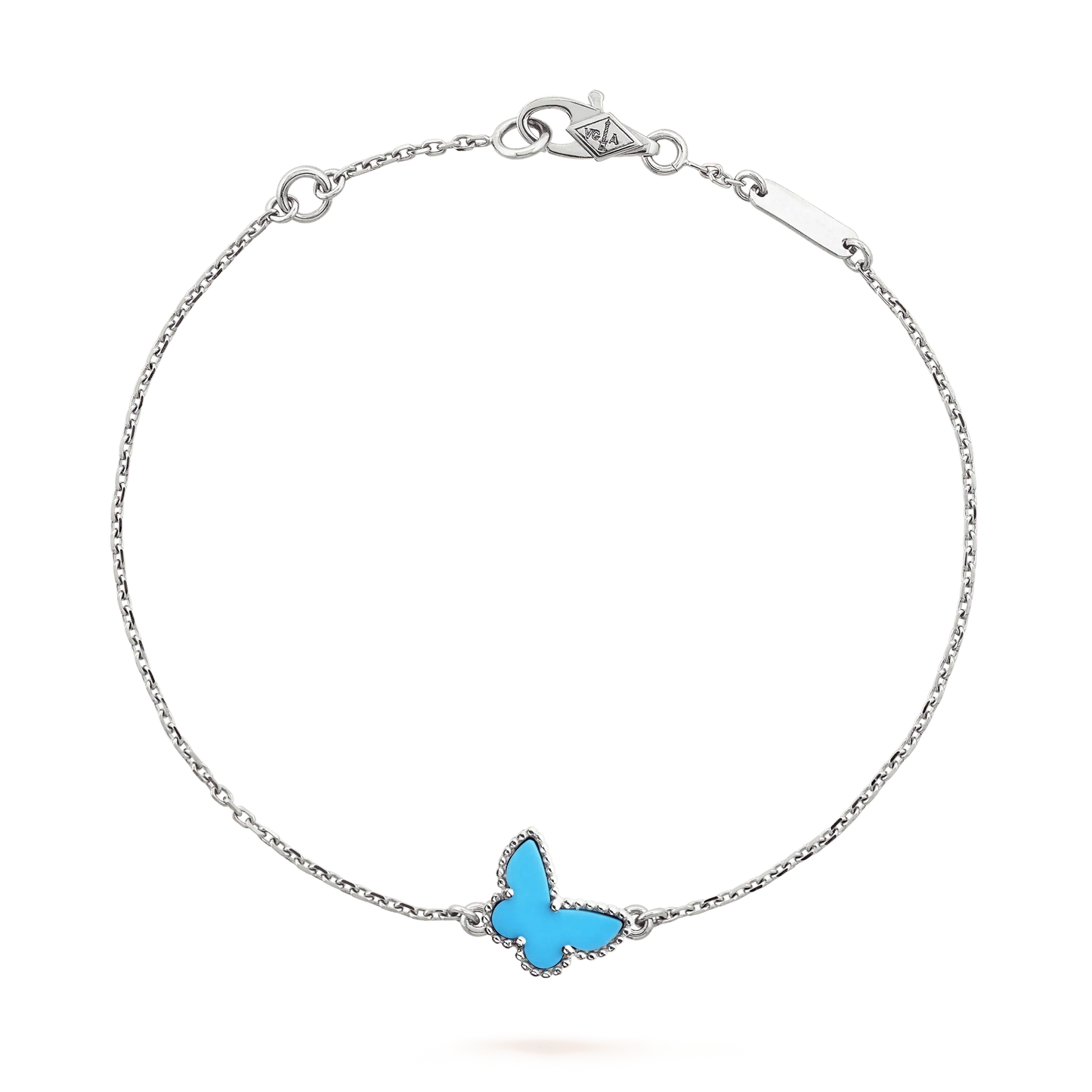 [moco jewelrys]BUTTERFLY TURQUOISE BUTTERFLY BRACELET SILVER