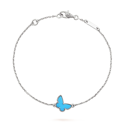 [moco jewelrys]BUTTERFLY TURQUOISE BUTTERFLY BRACELET SILVER