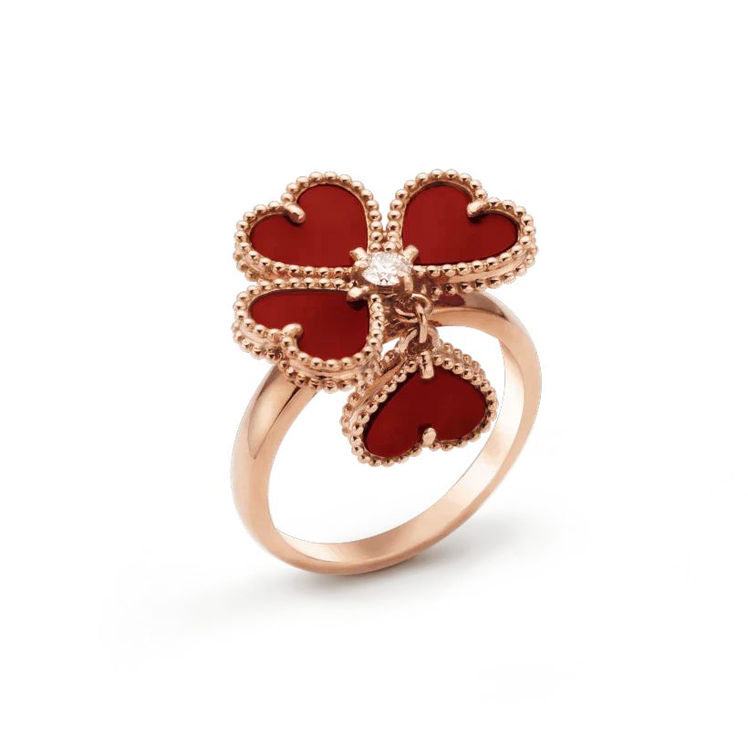 [moco jewelrys]SWEET CLOVER CARNELIAN RING