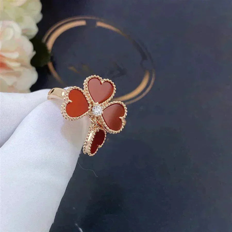 [moco jewelrys]SWEET CLOVER CARNELIAN RING