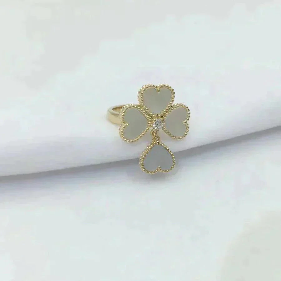 [moco jewelrys]SWEET CLOVER WHITE MOP RING