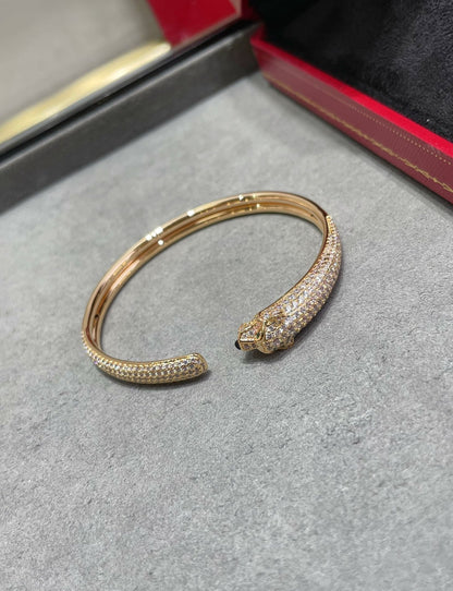 [moco jewelrys]PANTHERE FULL DIAMOND OPEN BRACELET
