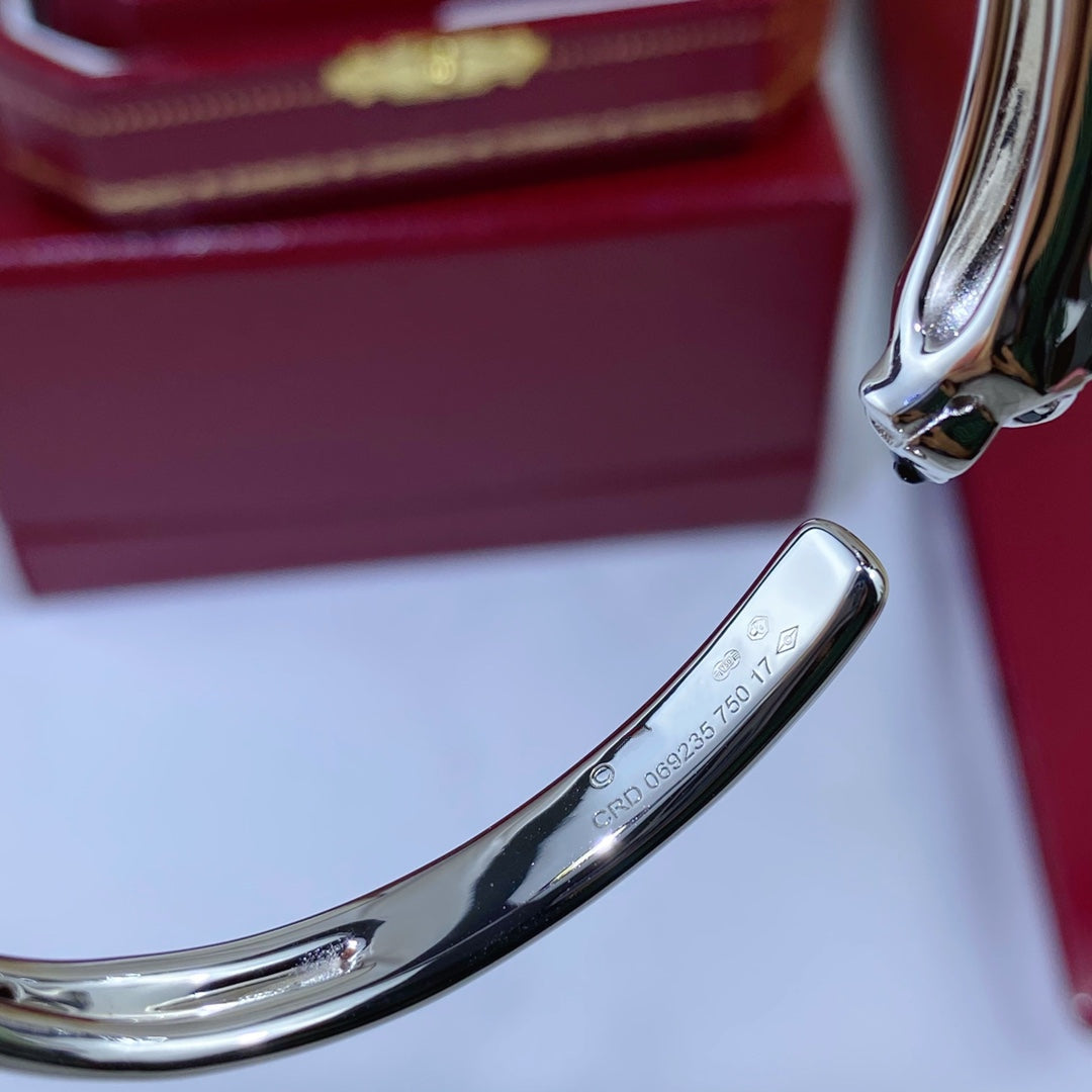 [moco jewelrys]PANTHERE SILVER OPEN BRACELET