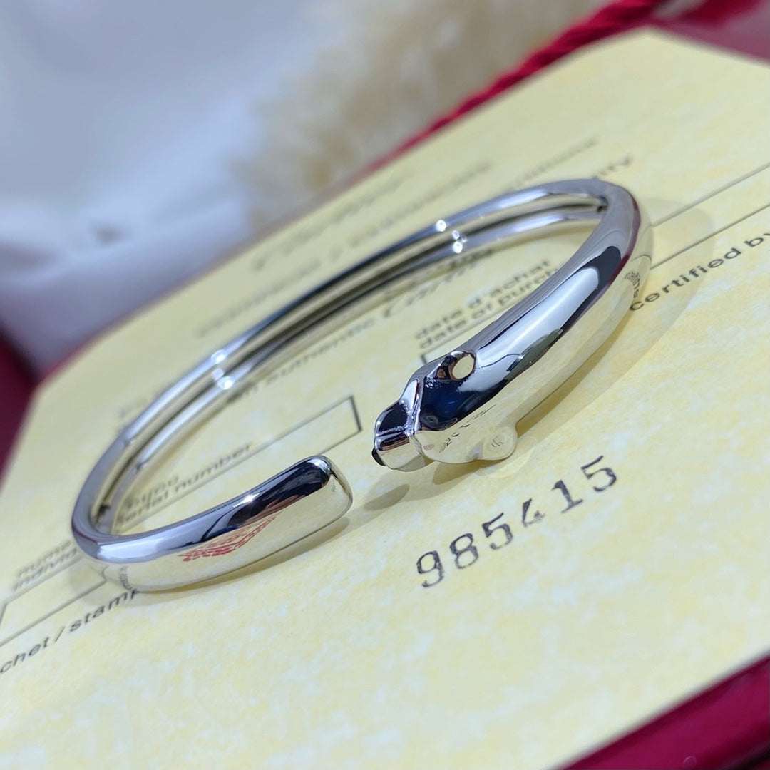 [moco jewelrys]PANTHERE SILVER OPEN BRACELET