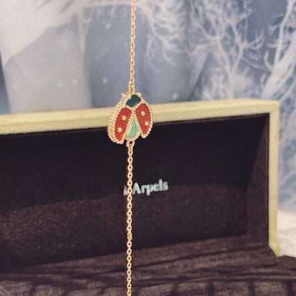 [moco jewelrys]LUCKY SPRING 1 MOTIF PINK GOLD BRACELET
