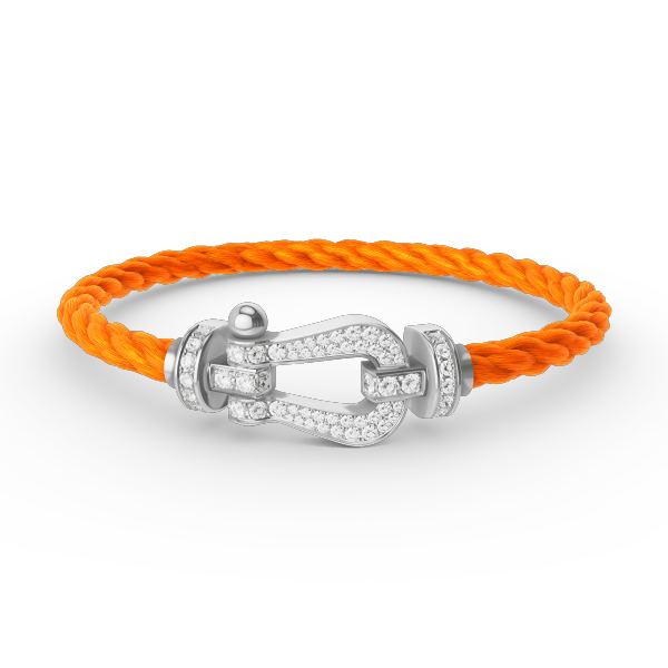[moco jewelrys]FORCE LARGE HORSESHOE FULL DIAMOND BRACELET SILVER