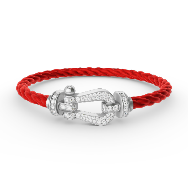 [moco jewelrys]FORCE LARGE HORSESHOE FULL DIAMOND BRACELET SILVER