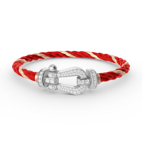 [moco jewelrys]FORCE LARGE HORSESHOE FULL DIAMOND BRACELET SILVER
