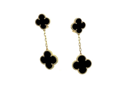 [moco jewelrys]CLOVER 2 MOTIFS  EARRINGS (MULTIPLE CHOICESC