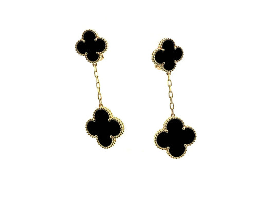 [moco jewelrys]CLOVER 2 MOTIFS  EARRINGS (MULTIPLE CHOICESC
