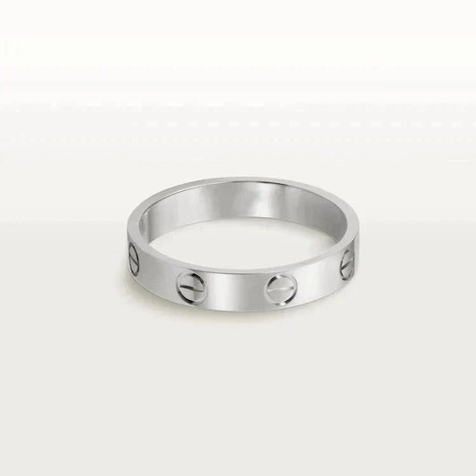 [moco jewelrys]LOVE RING 4MM 1 DIAMOND SILVER