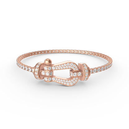 [moco jewelrys]FORCE  LARGE HORSESHOE FULL DIAMOND TENNIS BRACELET
