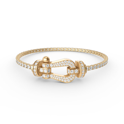 [moco jewelrys]FORCE  LARGE HORSESHOE FULL DIAMOND TENNIS BRACELET