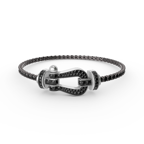 [moco jewelrys]FORCE  LARGE HORSESHOE FULL DIAMOND TENNIS BRACELET