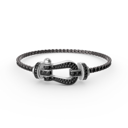 [moco jewelrys]FORCE  LARGE HORSESHOE FULL DIAMOND TENNIS BRACELET